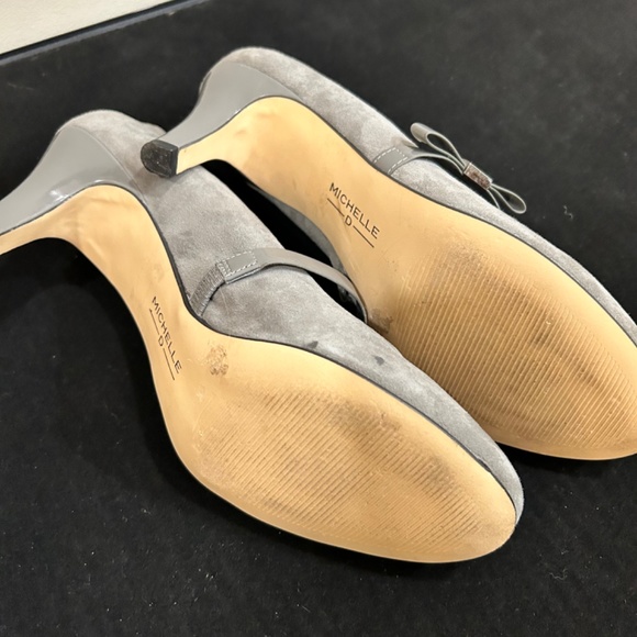 Pumps, High Heels, Gray Suede, Size 10 - Picture 5 of 6